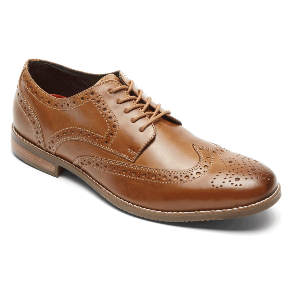 Rockport Singapore Mens Lace Up - Style Purpose Wingtip Brown - SZ3698241